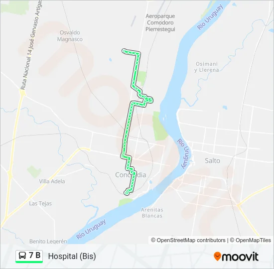 7 B Bus Line Map