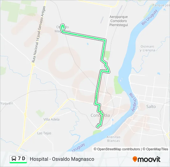 7 D Bus Line Map