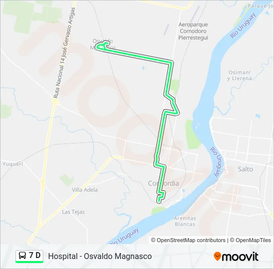 7 D Bus Line Map