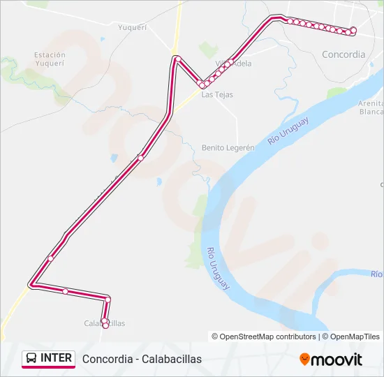 INTER Bus Line Map