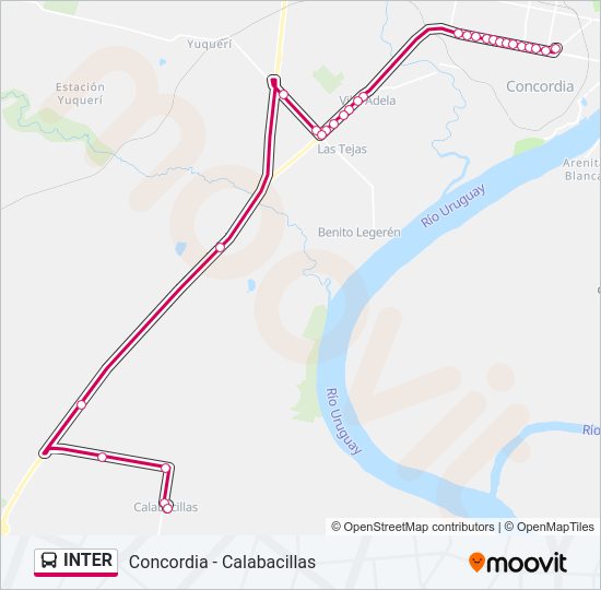 INTER Bus Line Map