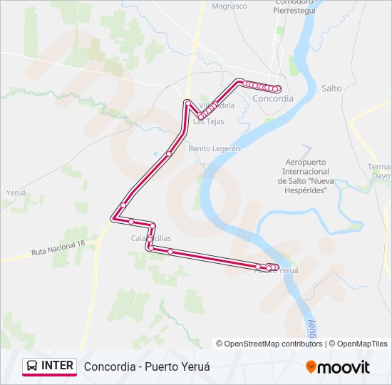 INTER Bus Line Map