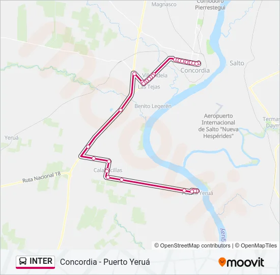 INTER Bus Line Map