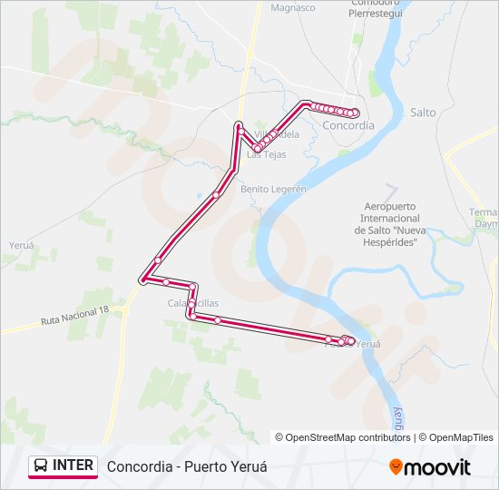 INTER Bus Line Map