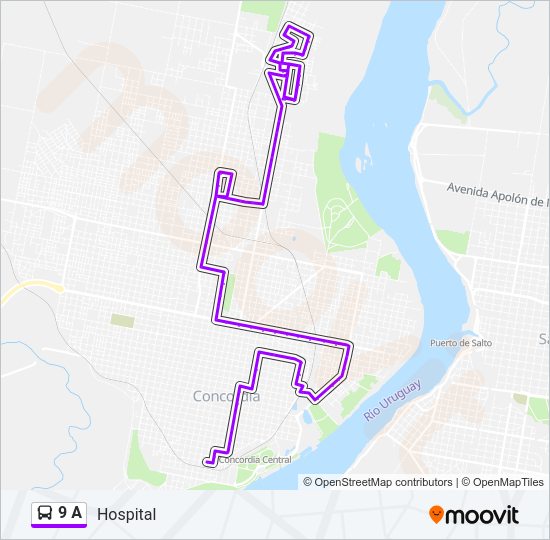 9 A Bus Line Map