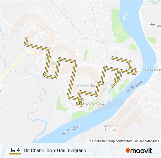 4 Bus Line Map