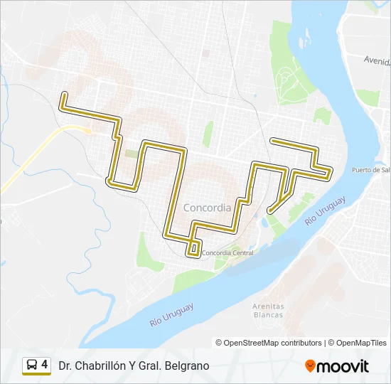 4 Bus Line Map