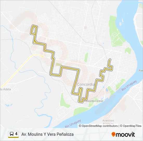 4 Bus Line Map