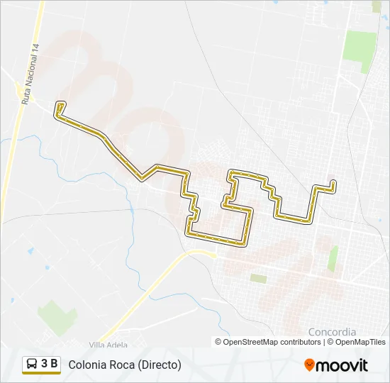 3 B Bus Line Map