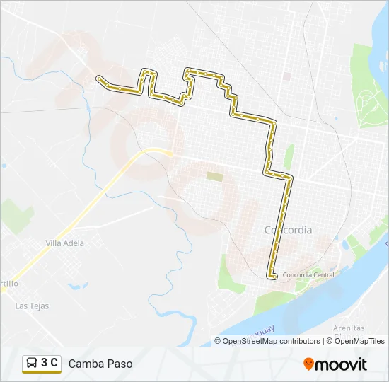 3 C Bus Line Map
