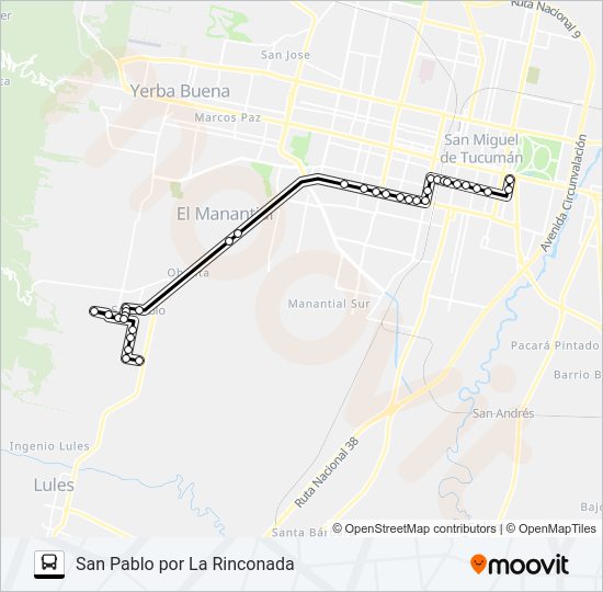 Mapa de EL PROVINCIAL de autobús