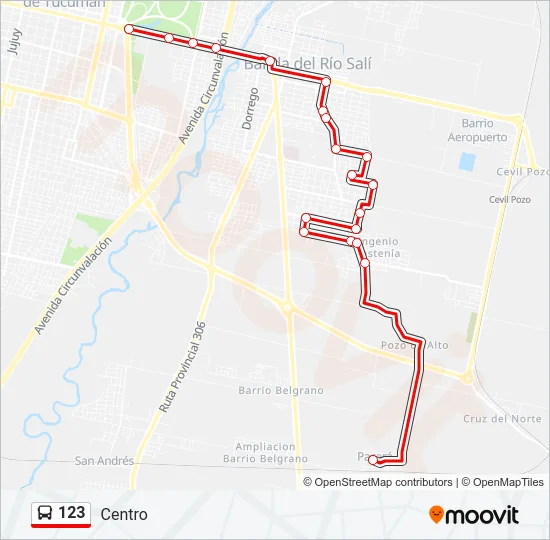 123 Bus Line Map