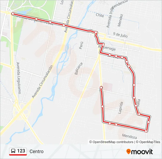 123 Bus Line Map