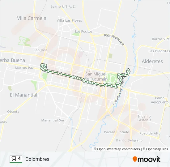 4 Bus Line Map