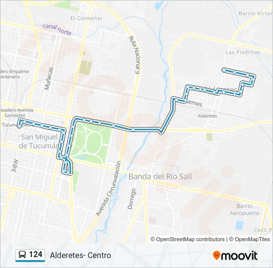 124 Bus Line Map