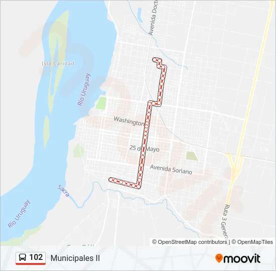 102 Bus Line Map