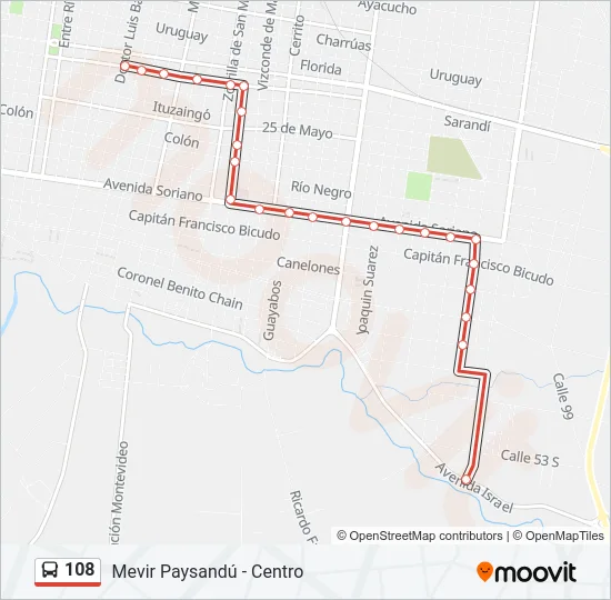 108 Bus Line Map