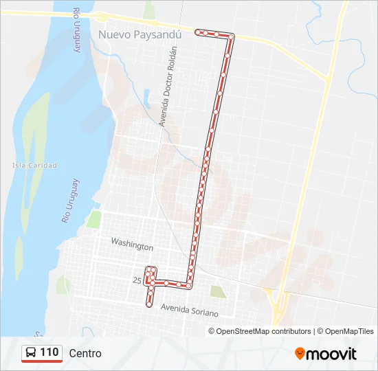 110 Bus Line Map