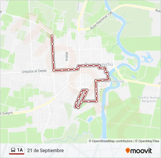 1A Bus Line Map