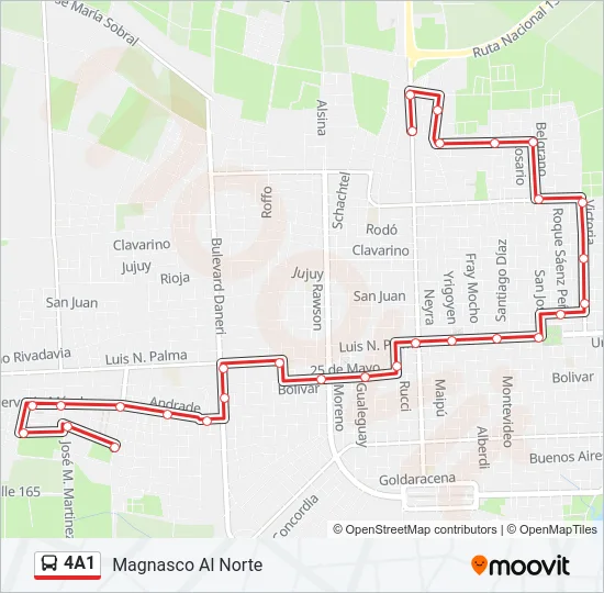 4A1 Bus Line Map