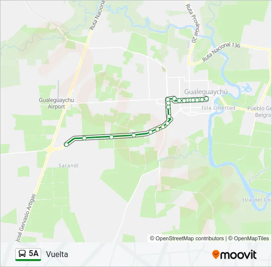 5A Bus Line Map