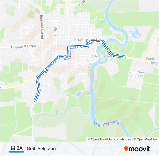 2A Bus Line Map