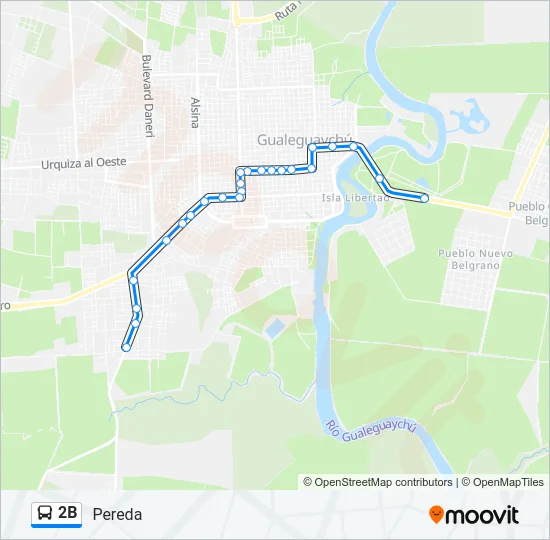 2B Bus Line Map