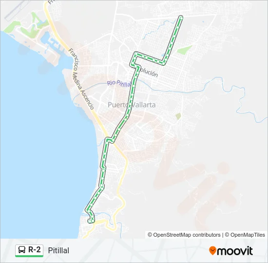 R-2 Bus Line Map
