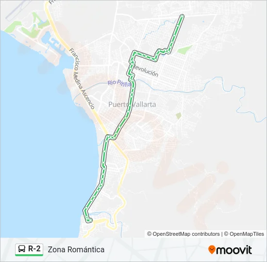R-2 Bus Line Map