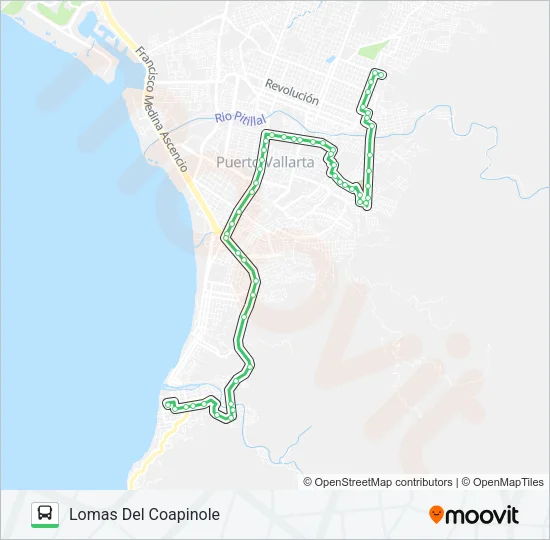 C34 - INFONAVIT Bus Line Map