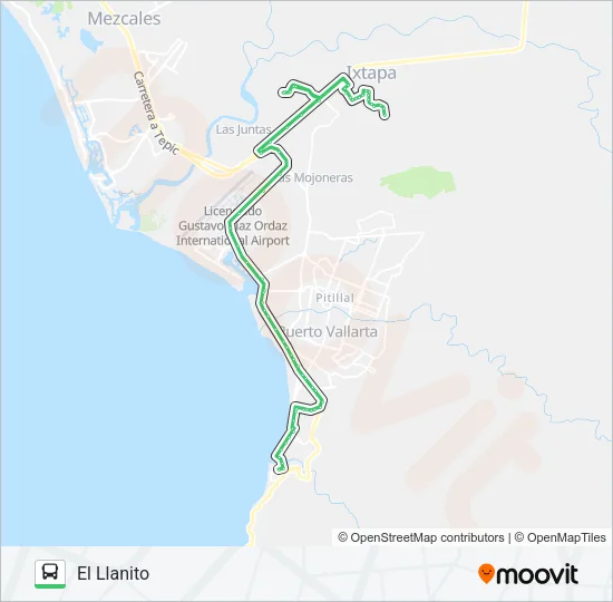 C26-A - LLANITOS Bus Line Map