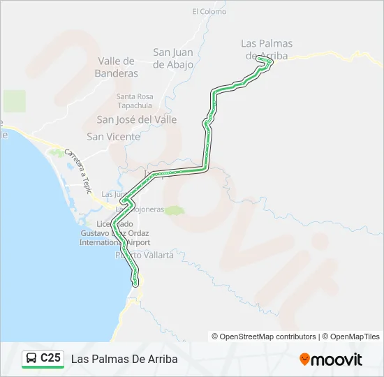 C25 Bus Line Map