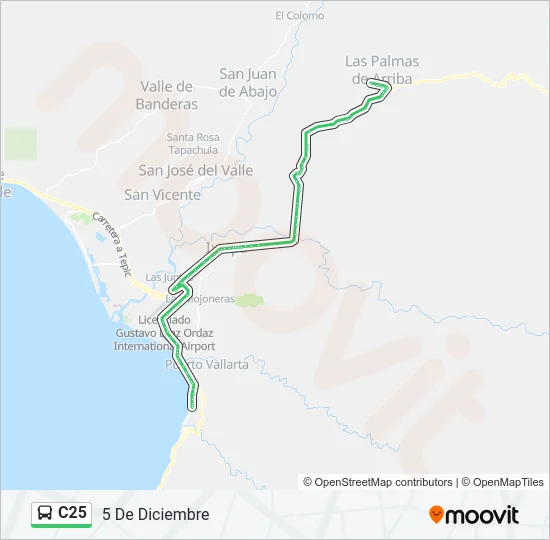 C25 Bus Line Map