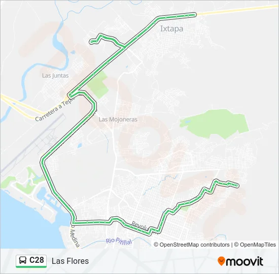 C28 Bus Line Map
