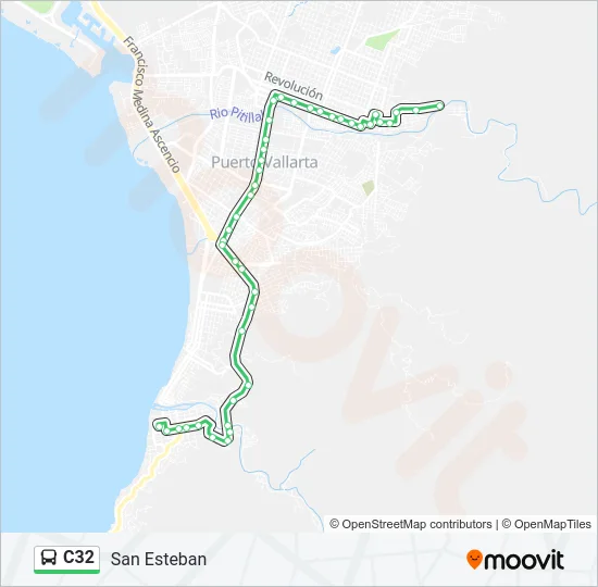 C32 Bus Line Map