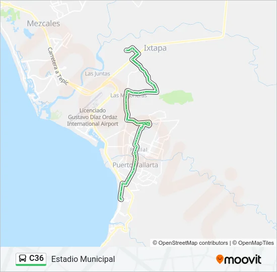 C36 Bus Line Map