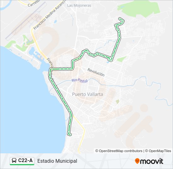 Mapa de C22-A de autobús