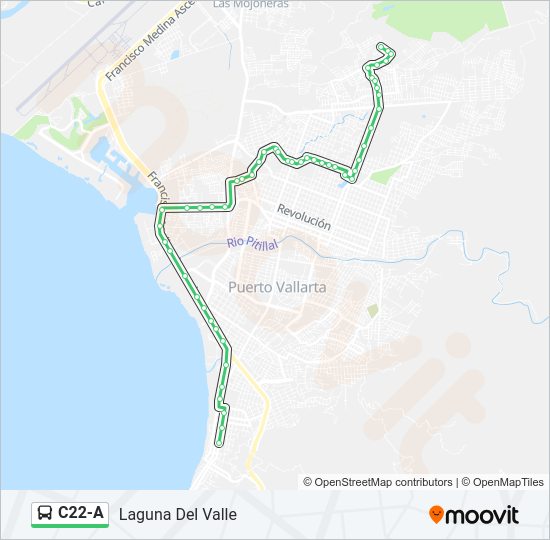 Mapa de C22-A de autobús