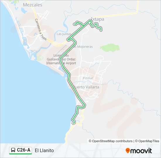 C26-A Bus Line Map