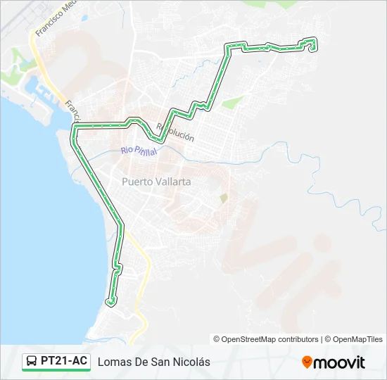 PT21-AC Bus Line Map