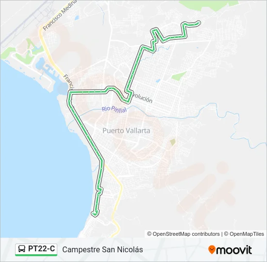 PT22-C Bus Line Map