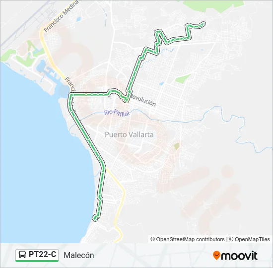PT22-C Bus Line Map