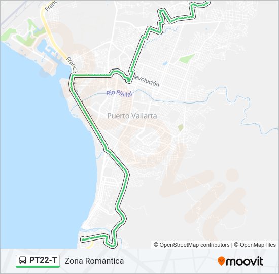 Mapa de PT22-T de autobús