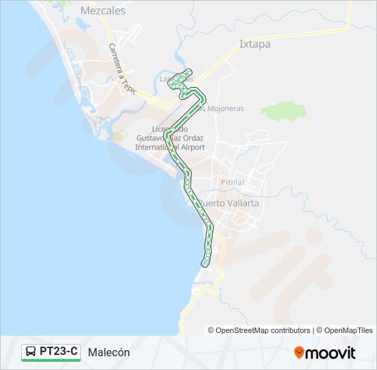 Mapa de PT23-C de autobús