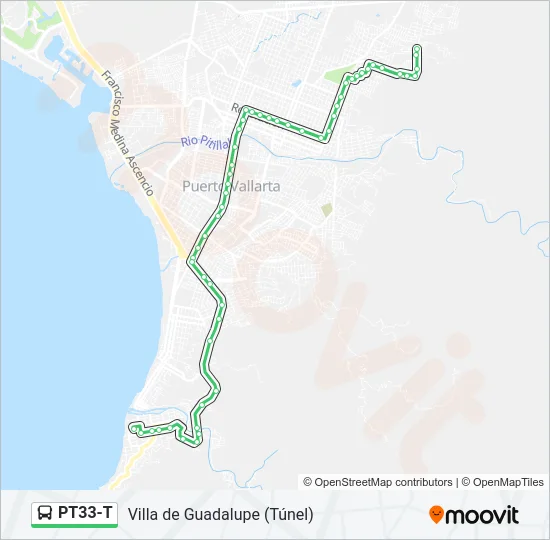 PT33-T Bus Line Map