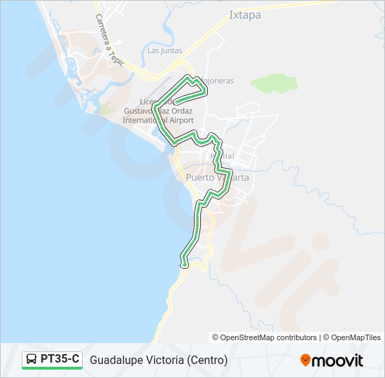 Mapa de PT35-C de autobús