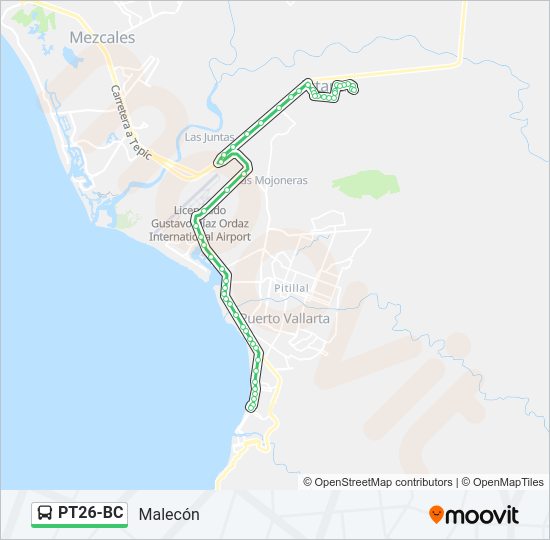 Mapa de PT26-BC de autobús