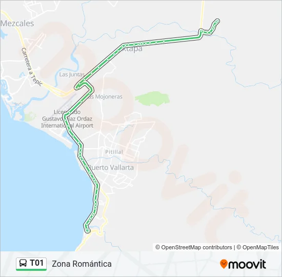 T01 Bus Line Map
