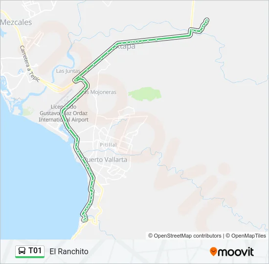 T01 Bus Line Map