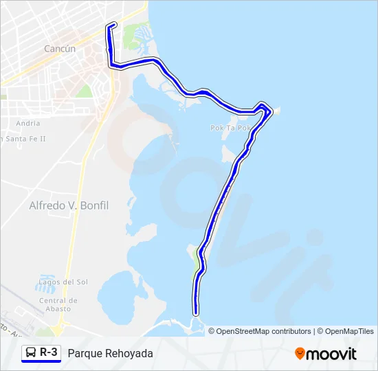R-3 Bus Line Map
